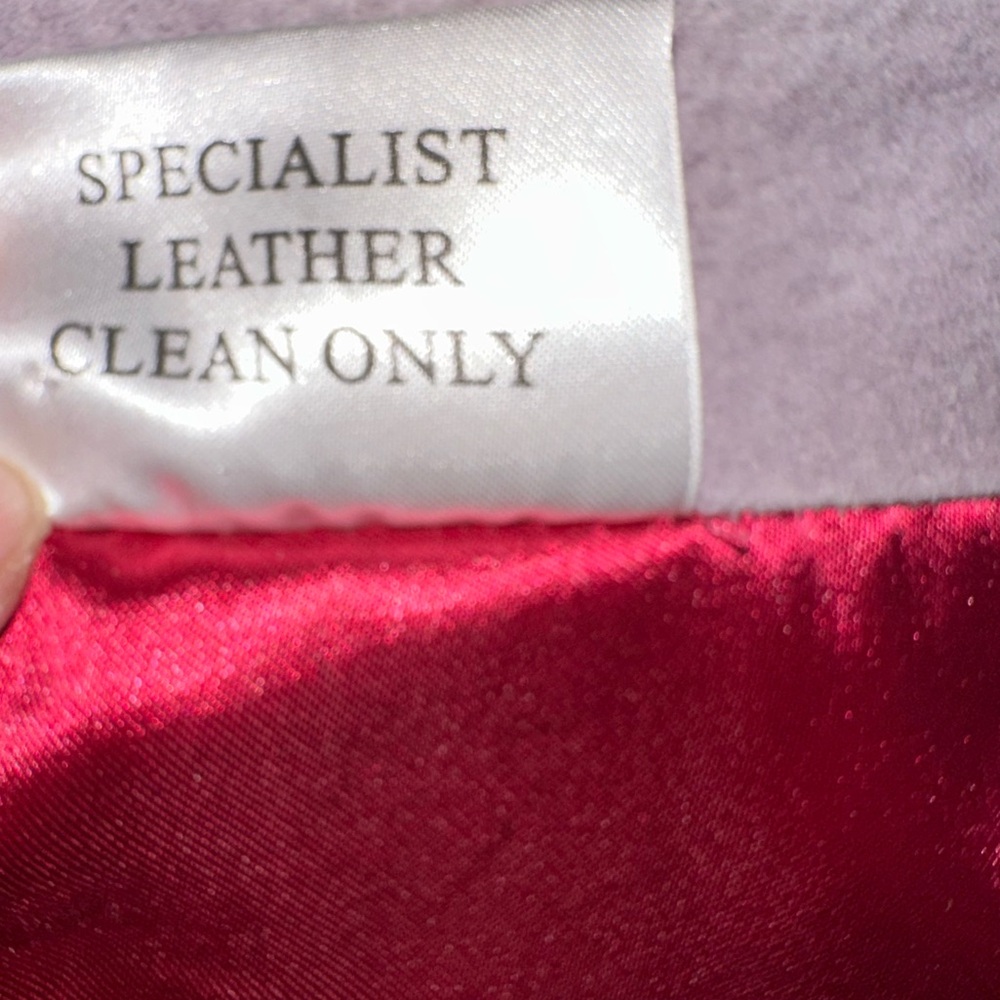 VINTAGE Pink Grey blue Polka Dot suede OLLY LONDON mini skirt SIZE 10 - Picture 10 of 11
